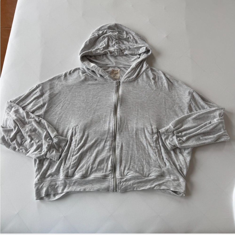 Gray Zip-Up Hoodie